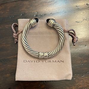 Classic David Yurman Signature Cable Bracelet with Black Onyx